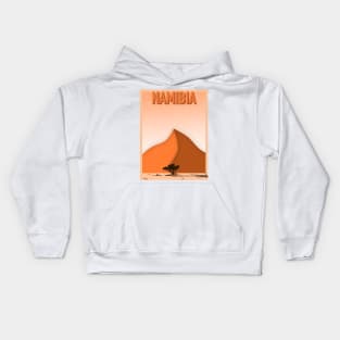 Namibia Travel Poster Kids Hoodie